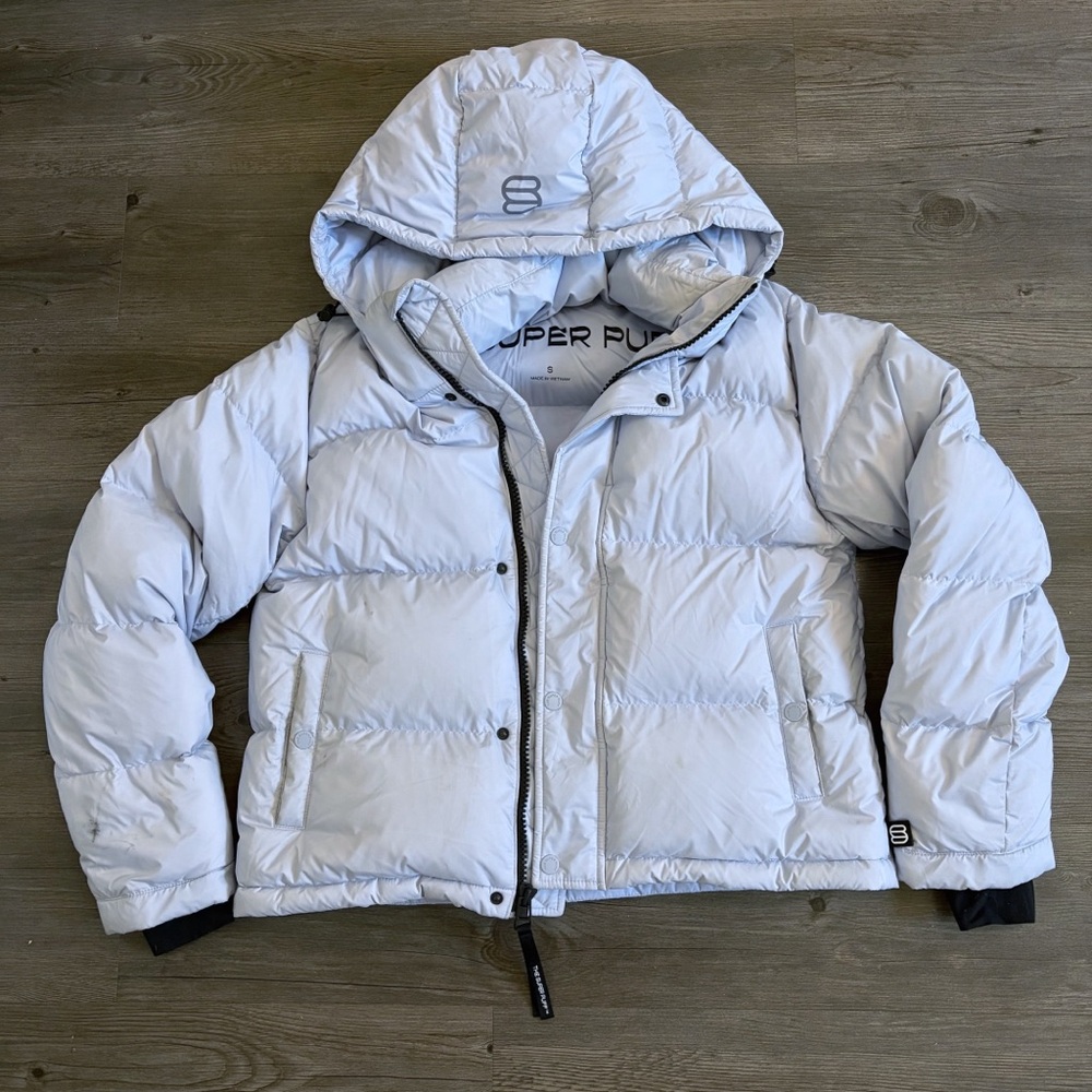 Aritzia TNA Super Puff Puffer Down Shorty Crystalline Lavender Lilac S Small